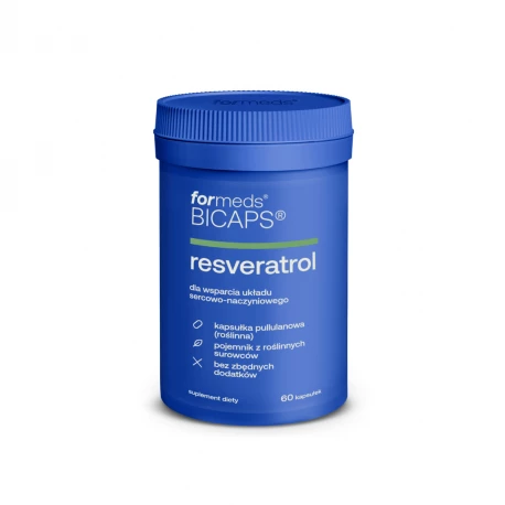 BICAPS RESVERATROL Trans-resweratrol i Witamina C (60 kaps) ForMeds