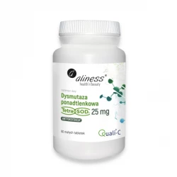 Dysmutaza Ponadtlenkowa (TetraSOD®) 25 mg Antyoksydacja Odporność (60 tab) Aliness
