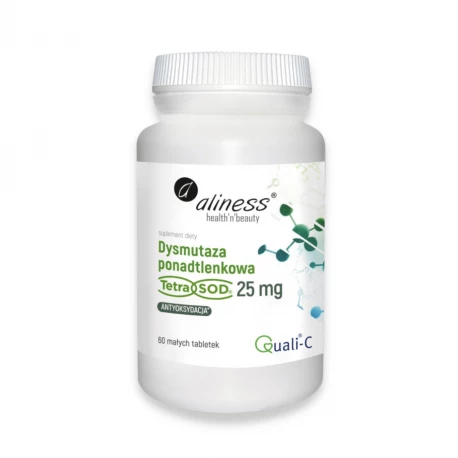 Dysmutaza Ponadtlenkowa (TetraSOD®) 25 mg Antyoksydacja Odporność (60 tab) Aliness