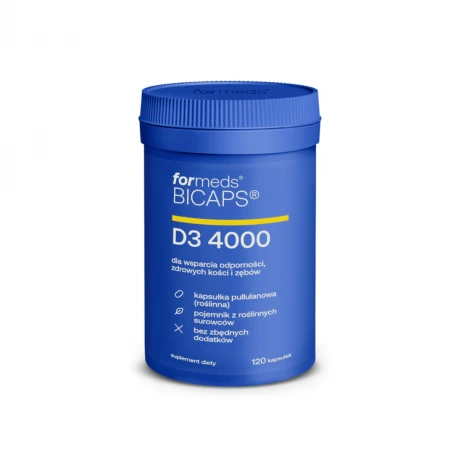 BICAPS Witamina D3 4000 IU Cholekalcyferol z Lanoliny (120 kaps) ForMeds
