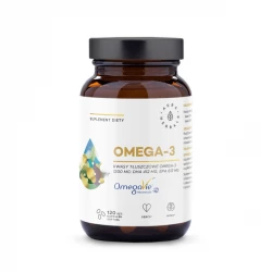 Omega-3 1200 mg Kwasy DHA 412 mg + EPA 612 mg (120 sgels) Aura Herbals