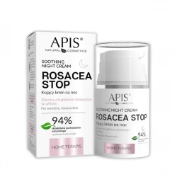 Rosacea Stop Kojący Krem na Noc do Cery z Trądzikiem Różowatym i Wrażliwej 50 ml Apis