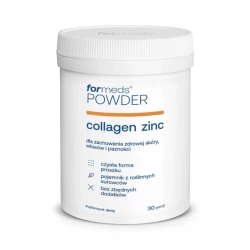 Collagen Zinc POWDER Peptydy Kolagenowe + Cynk Cytrynian Proszek 151 g ForMeds