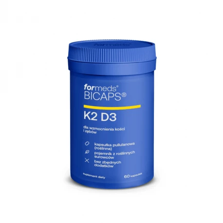 BICAPS Witamina K2 MK-7 100 mcg + D3 2000 IU (60 kaps) ForMeds