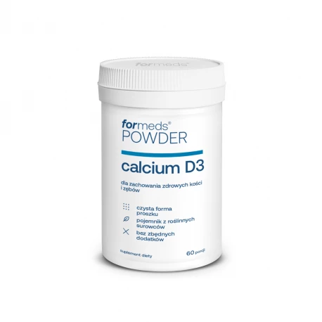 Calcium D3 POWDER Cytrynian Wapnia + Witamina D 78 g (60 porcji) ForMeds