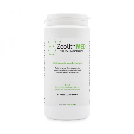 Zeolith MED Minerały Wulkaniczne Czysty Zeolit Mikronizowany 35 µm (200 kapsułek) (Certyfikowany Wyrób Medyczny) ZeoltihMED