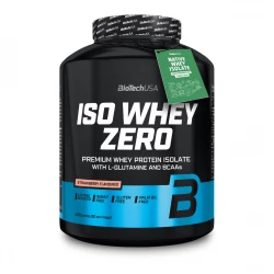 ISO WHEY ZERO Izolat Białka Serwatkowego Odżywka Białkowa z BCAA i Glutaminą Smak Truskawkowy 2270 g BioTechUSA