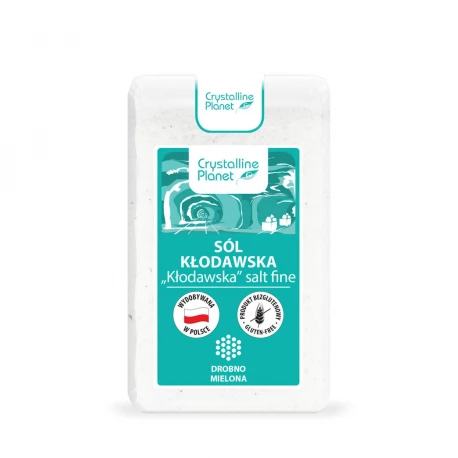 Sól Kłodawska Drobno Mielona Naturalna 600 g Crystalline Planet