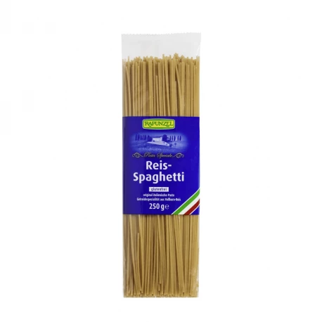 Makaron Ekologiczny Ryżowy Pełnoziarnisty Spaghetti Bezglutenowy BIO 250 g Rapunzel
