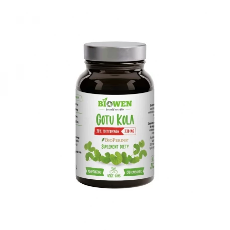 Gotu Kola 330 mg Ekstrakt 20% + Piperyna (120 kaps) Biowen