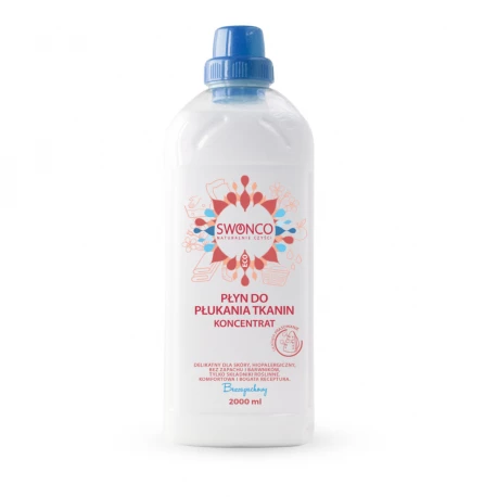Płyn do Płukania Tkanin Bezzapachowy Koncentrat Hipoalergiczny Ekologiczny 2000 ml SWONCO