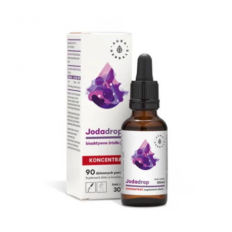 Jodadrop Koncentrat Bioaktywne Źródło Jodu 150 mcg Jod w Kroplach 30 ml Aura Herbals
