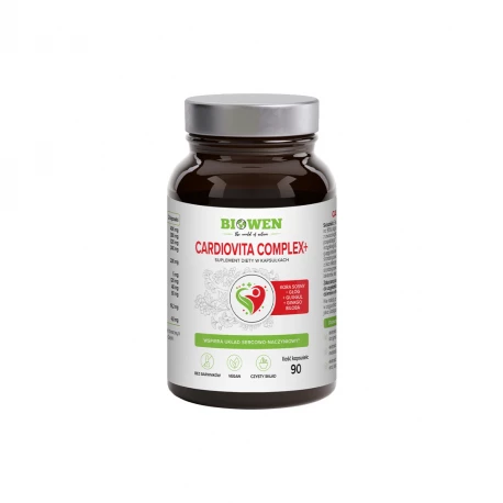 Cardiovita Complex+ Kora Sosny Głóg Ginko Biloba Guggul (90 kaps) Biowen
