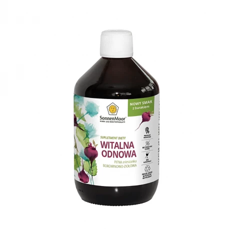 Mieszanka Ziołowa z Borowiną do Picia Kwasy Huminowe Witamina C Płyn 500 ml SonnenMoor