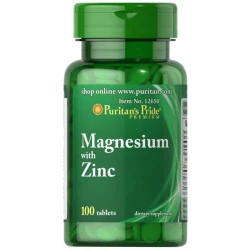 Magnez 266mg z Cynkiem 10mg (100tab) PURITAN'S PRIDE