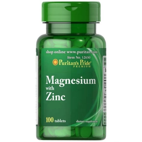 Magnez 266mg z Cynkiem 10mg (100tab) PURITAN'S PRIDE