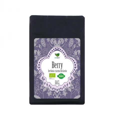 Ekologiczna Herbata Czarna Liściasta BERRY z Suszonymi Owocami Jagodowymi 100 g EcoBlik