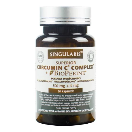Curcumin C3 Complex Bioperine (30kaps) Kurkumina Piperyna SINGULARIS