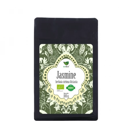 Ekologiczna Herbata Zielona Liściasta JASMINE 100 g EcoBlik