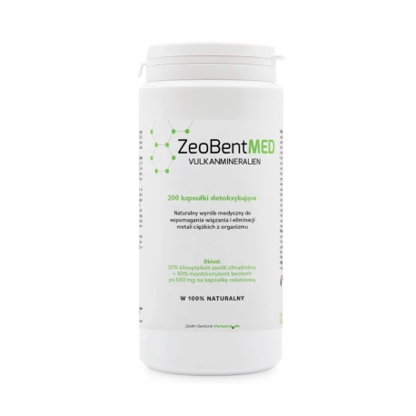 ZeoBent MED Minerały Wulkaniczne Zeolit + Bentonit (200 kapsułek) (Certyfikowany Wyrób Medyczny) ZeolithMED