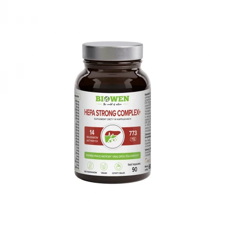 Hepa Strong Complex+ Wsparcie Pracy Wątroby VEGE (90 kaps) Biowen