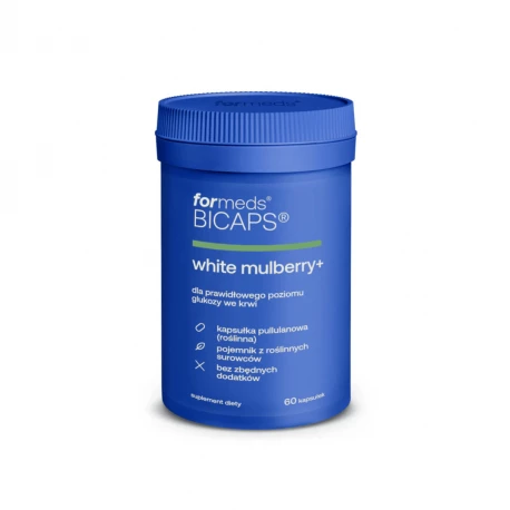 BICAPS White Mulberry+ Wsparcie Prawidłowego Poziomu Glukozy (60 kaps) ForMeds