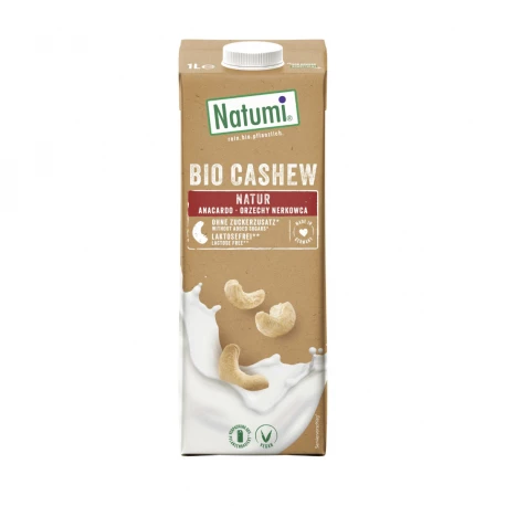 Napój z Orzechami Nerkowca Naturalny BIO UHT Bez laktozy Bez Dodatków Cukru VEGE 1000 ml Natumi