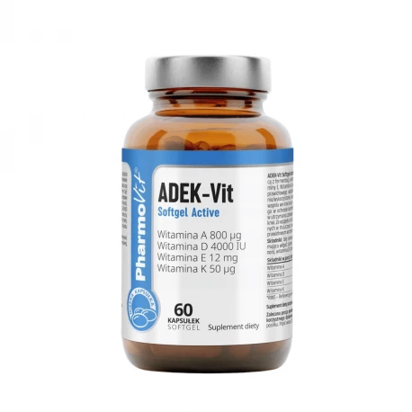 Witaminy ADEK - Vit Softgel Active (60 kaps) Pharmovit