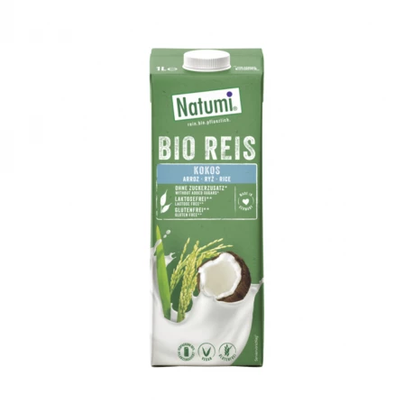 Napój Ryżowo-Kokosowy Bezglutenowy Naturalny BIO UHT Bez laktozy Bez Dodatków Cukru VEGE 1000 ml Natumi