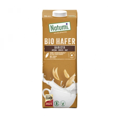 Napój Owsiano-Sojowy Barista Naturalny BIO UHT Bez laktozy Bez Dodatków Cukru VEGE 1000 ml Natumi