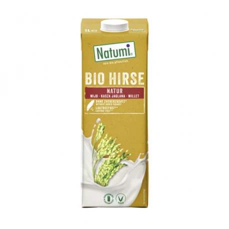 Napój Jaglany Naturalny Bezglutenowy BIO UHT Bez laktozy Bez Dodatków Cukru VEGE 1000 ml Natumi