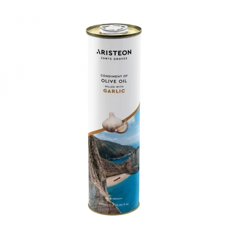 Oliwa z Oliwek Grecka z Czosnkiem 1000ml Zakynthos Grecka Aristeon