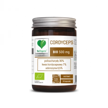Cordyceps Maczużnik Chiński BIO 500 mg (50 kaps) BeOrganic