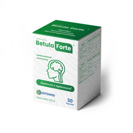 Betula Forte Pamięć Koncentracja Neuroregeneracja (30 kaps) BIOTOMED