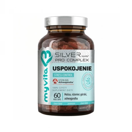 Pro Complex Uspokojenie Stress Control Melisa Różeniec Górski (60 kaps) Silver MyVita
