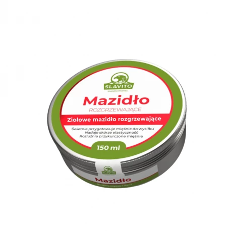 Mazidło Rozgrzewające Maść Ziołowa na Skórę Mięśnie Stawy 150 ml Slavito