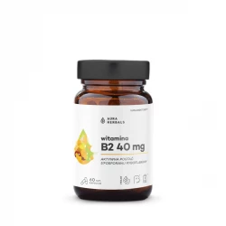 Witamina B2 Ryboflawina 5-Fosforan Ryboflawiny R-5-P 40 mg (60 kaps) Aura Herbals