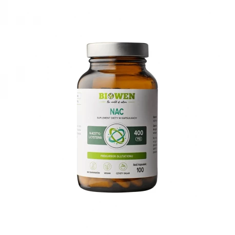 NAC N-acetyl-L-cysteina 400 mg (100 kaps)  Biowen