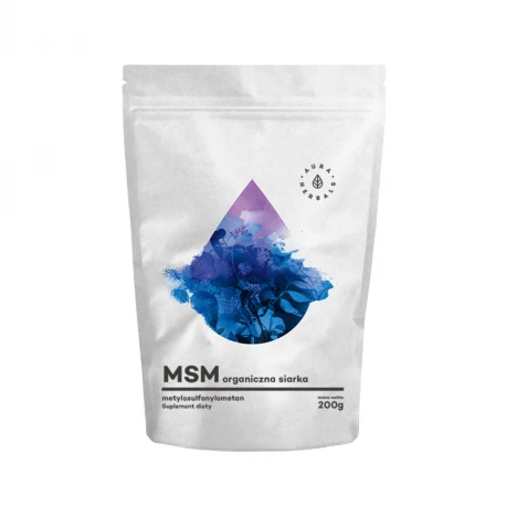 MSM Siarka Organiczna Proszek (200 g) Aura Herbals