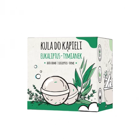 Kula do Kąpieli Eukaliptus-Tymianek Ręcznie robione 70 g Słomiana Pracownia