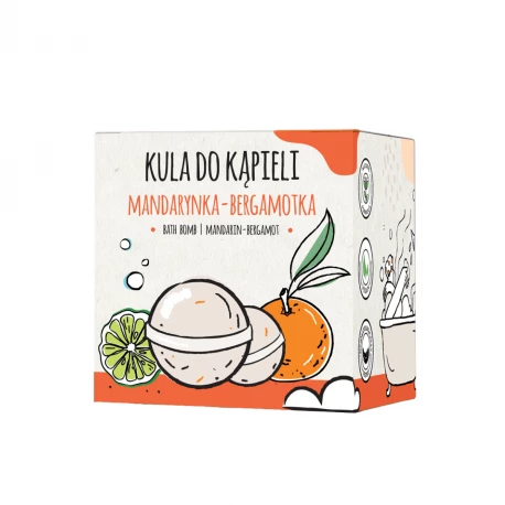 Kula do Kąpieli Mandarynka-Bergamotka Ręcznie robione 70 g Słomiana Pracownia