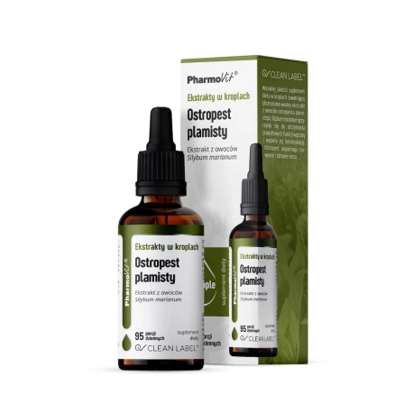 Ostropest Plamisty Ekstrakt z Owoców Silybum marianum Krople 30 ml Pharmovit