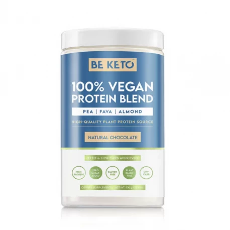 Vegan Blend Białko Wegańskie w Proszku - Naturalna Czekolada 500 g BeKeto