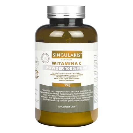 Witamina C 100% Czysta 500g Kwas L-Askorbinowy SINGULARIS