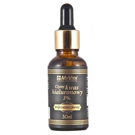 Czysty Kwas Hialuronowy 3% 30 ml trójcząsteczkowy Myvita