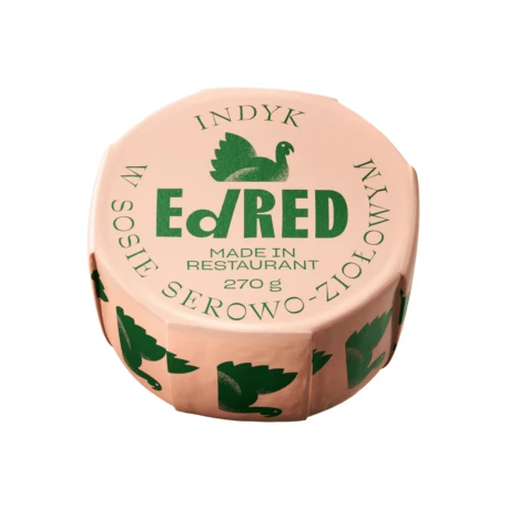 Ed Red Indyk w sosie serowo-ziołowym 270 g - Rzemieślnicze Danie Gotowe