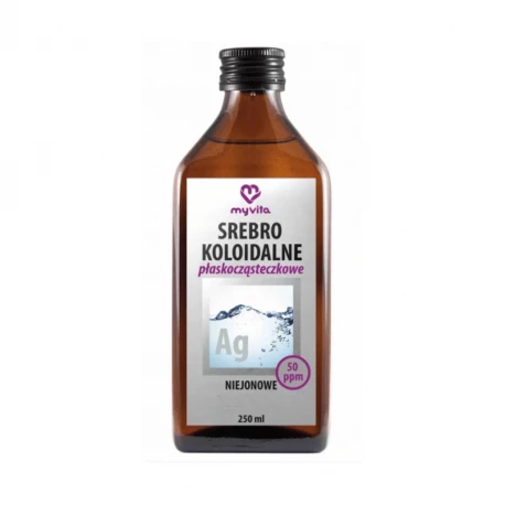 Srebro Koloidalne Płaskocząsteczkowe Niejonowe Ag 50 ppm Spray 250 ml MyVita
