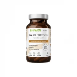 Kurkuma C3 Complex+ Kurkuminoidy Gingerole Piperyna (60 kaps) Biowen