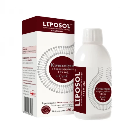 Kwercetyna Sophora Japonica 125 mg + Cynk 5 mg Liposomalna 250 ml Liposol
