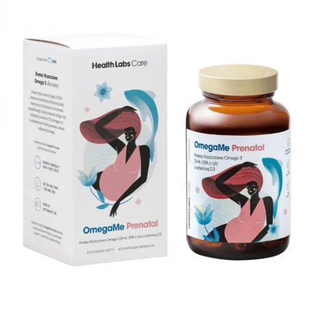OmegaMe Prenatal Kwasy Tłuszczowe Omega-3 DHA + EPA + Witamina D3 (120 kaps) Health Labs Care
